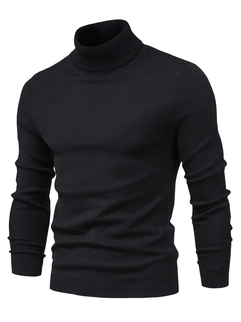 Men’s Turtleneck Sweater - Slim Fit - Soft Knit - Long Sleeve Smart Casual Wear Sutton James