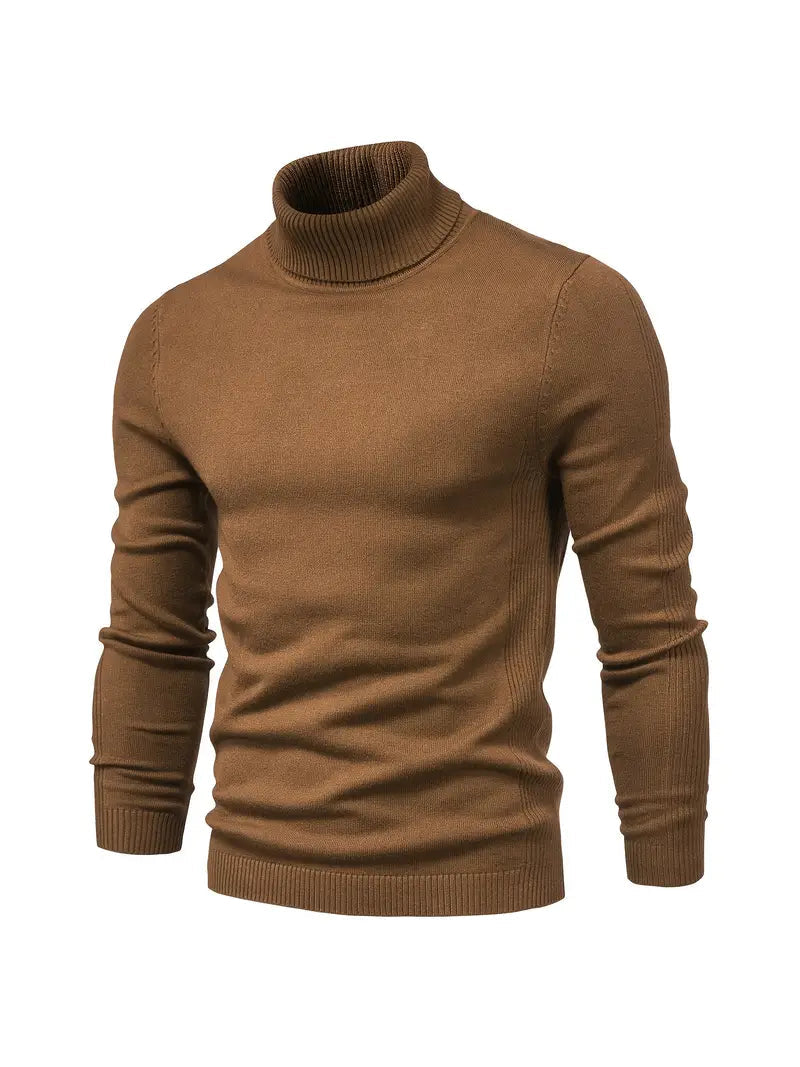 Men’s Turtleneck Sweater - Slim Fit - Soft Knit - Long Sleeve Smart Casual Wear Sutton James