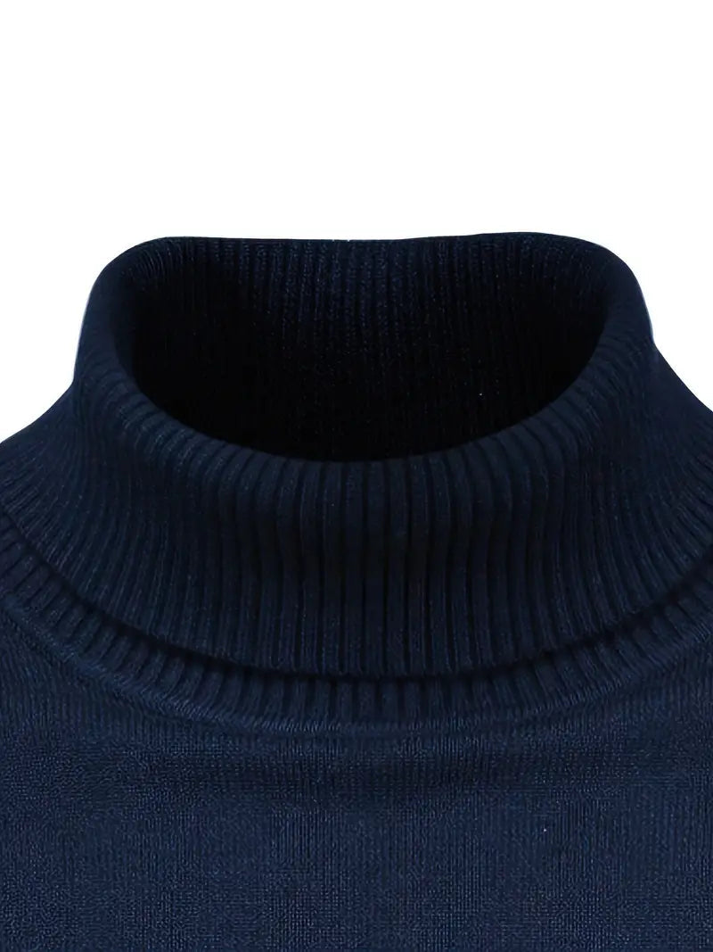 Men’s Turtleneck Sweater - Slim Fit - Soft Knit - Long Sleeve Smart Casual Wear Sutton James