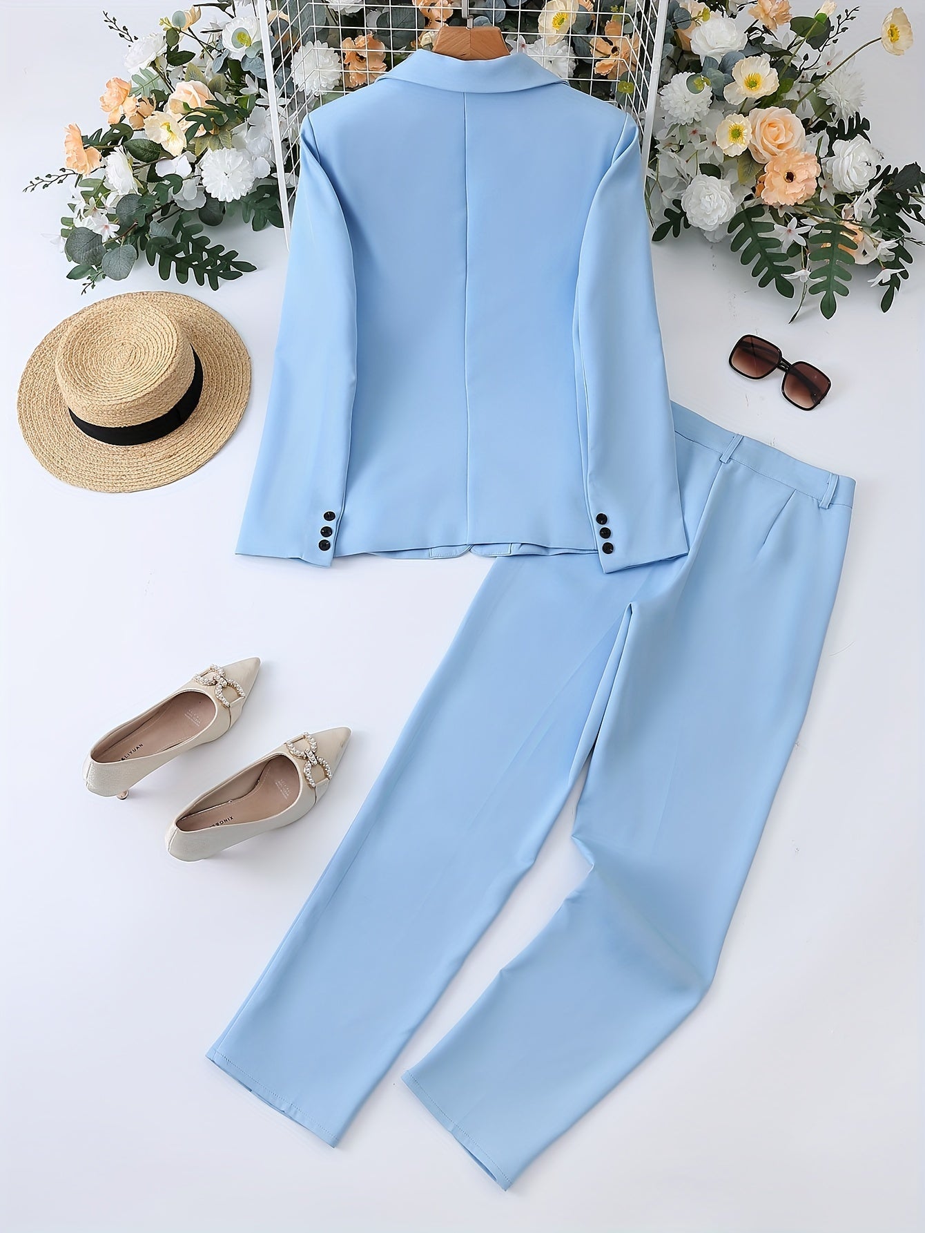 Women's Notched Lapel Blazer Set Sutton James