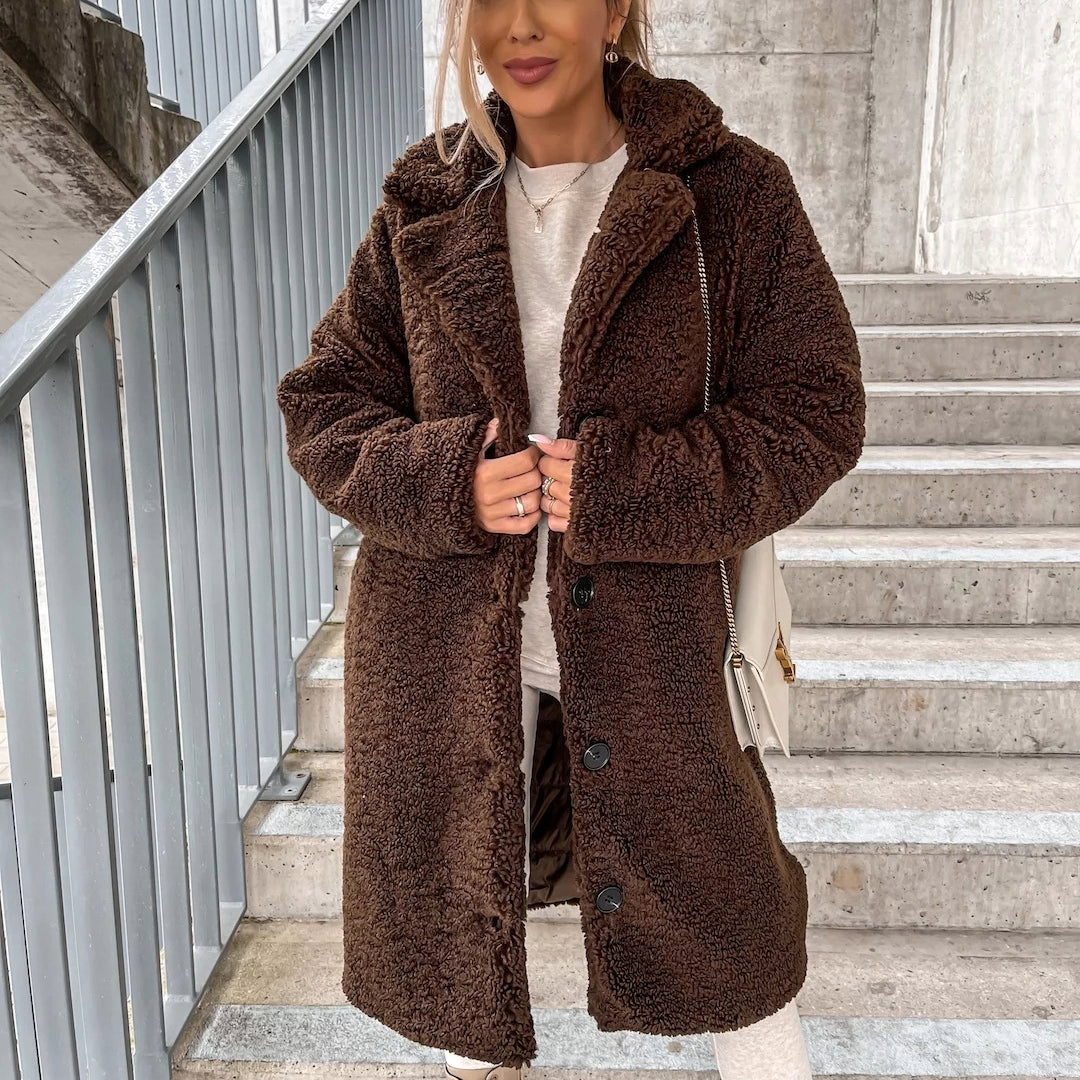 Women's Oversized Long Teddy Coat – Sutton James Sutton James