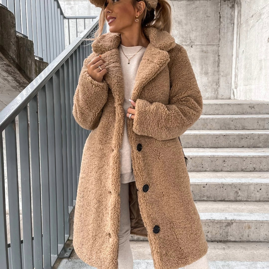 Women's Oversized Long Teddy Coat – Sutton James Sutton James