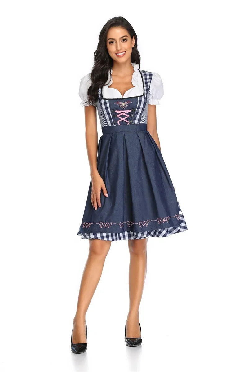 Women's Oktoberfest Dress - Blue - Oktoberfest Dirndl Outfit Sutton James
