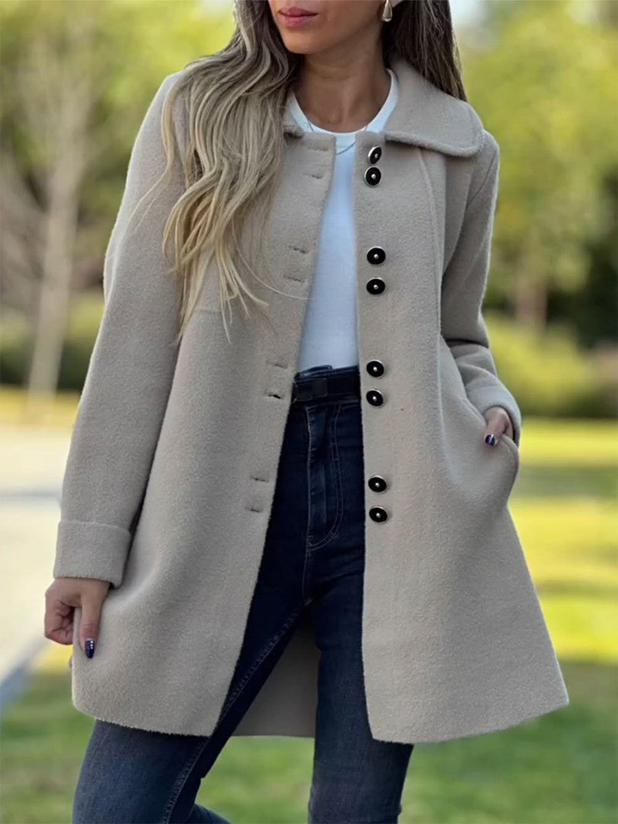 Women's Single-Breasted Knee Length Coat – Sutton James Sutton James