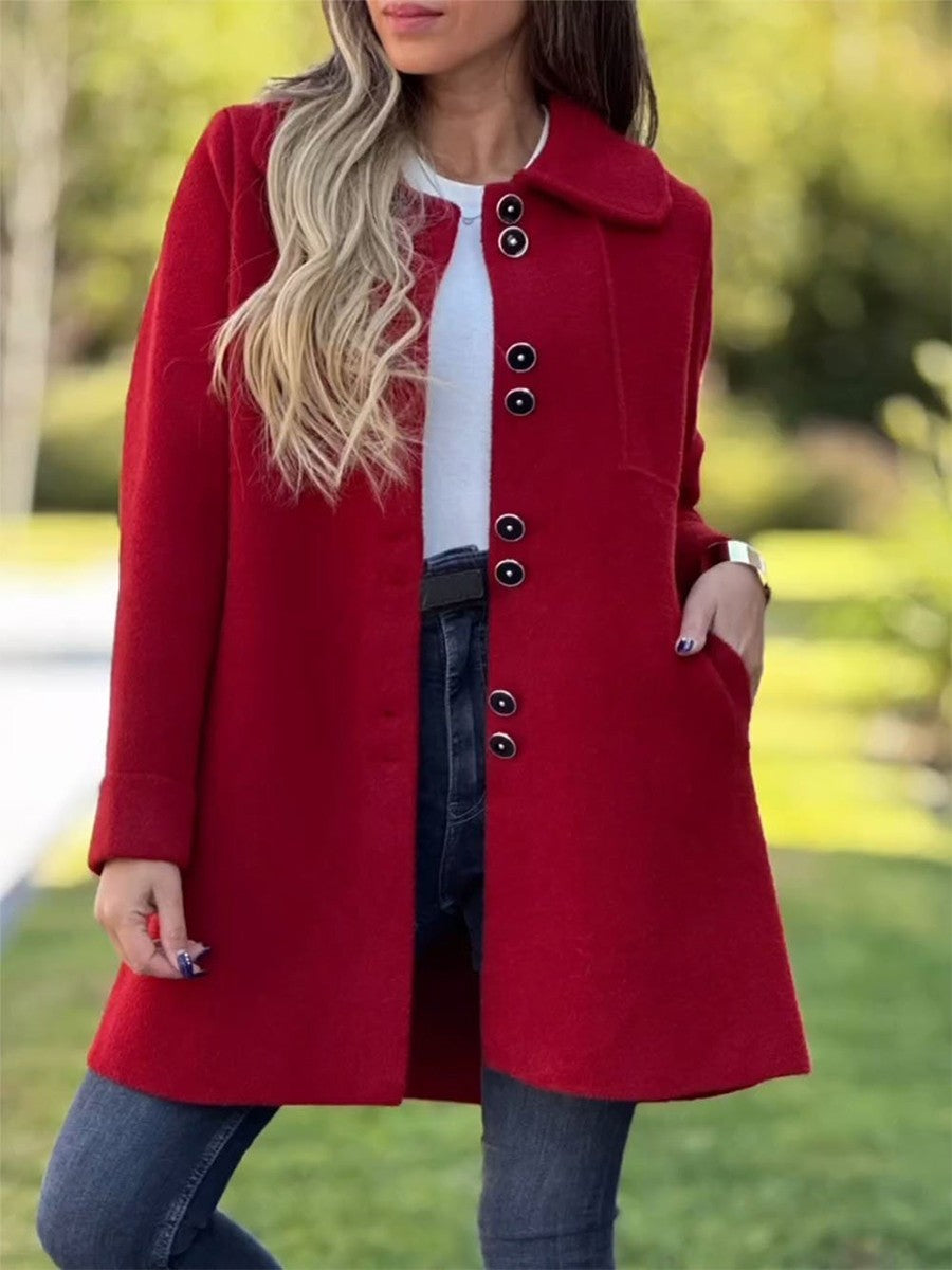 Women's Single-Breasted Knee Length Coat – Sutton James Sutton James