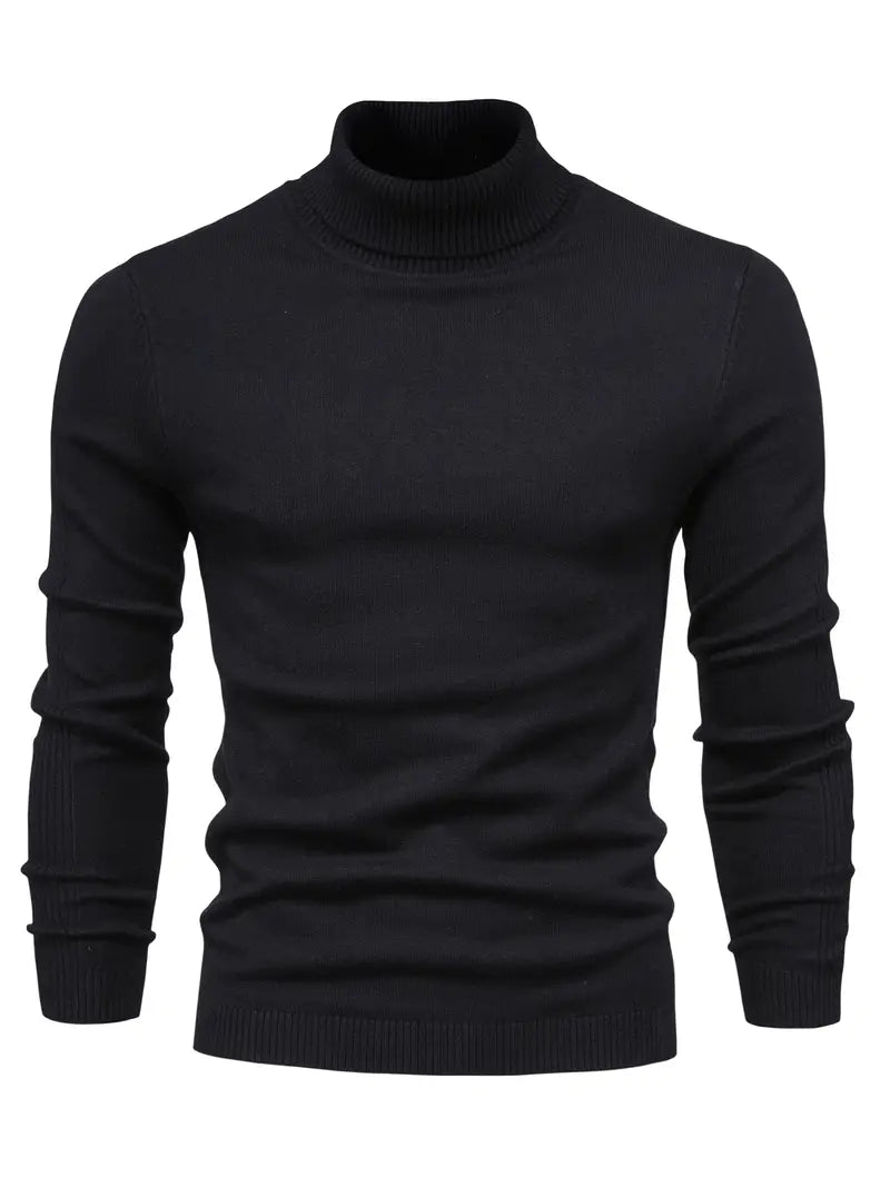 Men’s Turtleneck Sweater - Slim Fit - Soft Knit - Long Sleeve Smart Casual Wear Sutton James