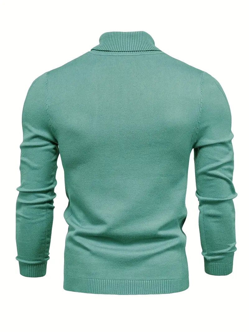 Men’s Turtleneck Sweater - Slim Fit - Soft Knit - Long Sleeve Smart Casual Wear Sutton James