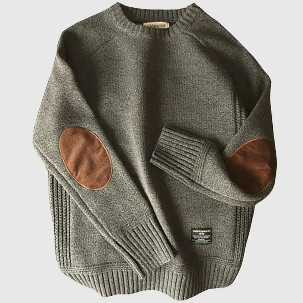 Men's Crew Neck Elbow Patch Sweater – Sutton James Sutton James