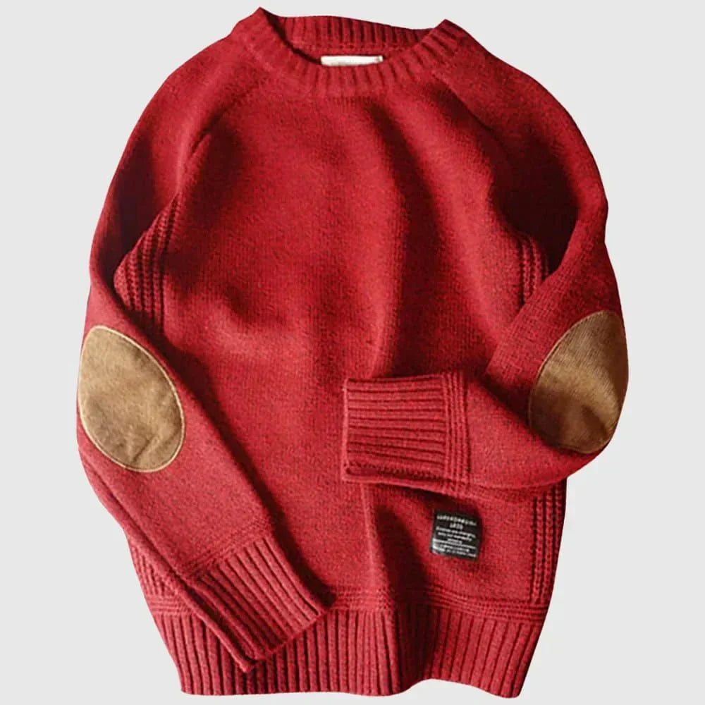 Men's Crew Neck Elbow Patch Sweater – Sutton James Sutton James