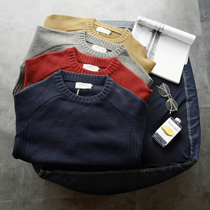 Men's Crew Neck Elbow Patch Sweater – Sutton James Sutton James