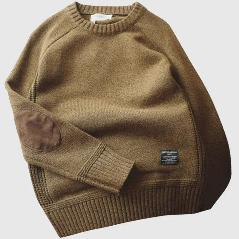 Men's Crew Neck Elbow Patch Sweater – Sutton James Sutton James