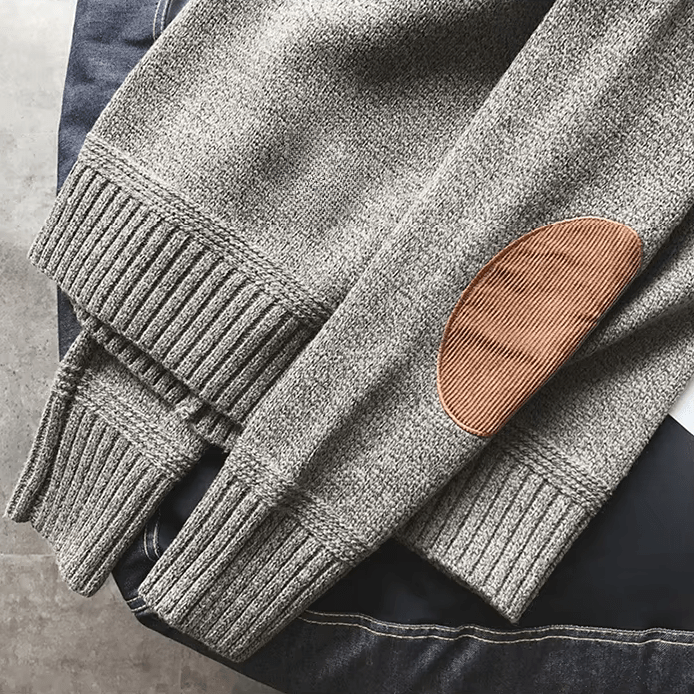 Men's Crew Neck Elbow Patch Sweater – Sutton James Sutton James