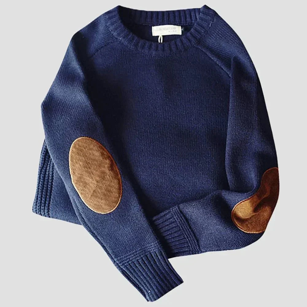 Men's Crew Neck Elbow Patch Sweater – Sutton James Sutton James