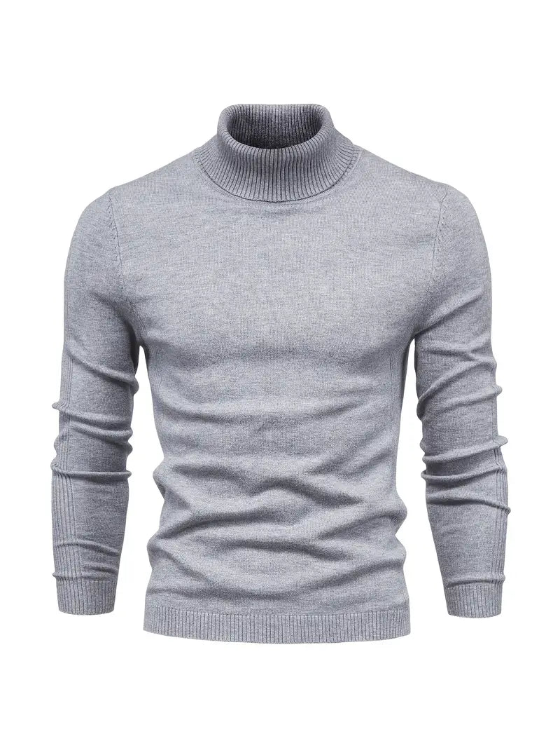 Men’s Turtleneck Sweater - Slim Fit - Soft Knit - Long Sleeve Smart Casual Wear Sutton James