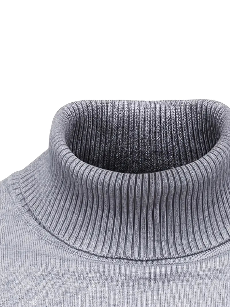 Men’s Turtleneck Sweater - Slim Fit - Soft Knit - Long Sleeve Smart Casual Wear Sutton James