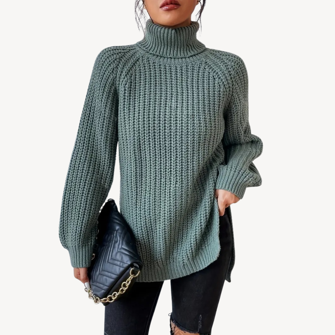 Chunky Knit Turtleneck Sweater for Women Sutton James