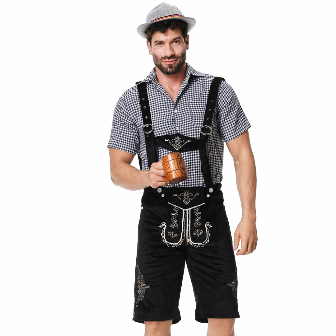 Men's Oktoberfest Leather Shorts - Oktoberfest Party Outfit Sutton James