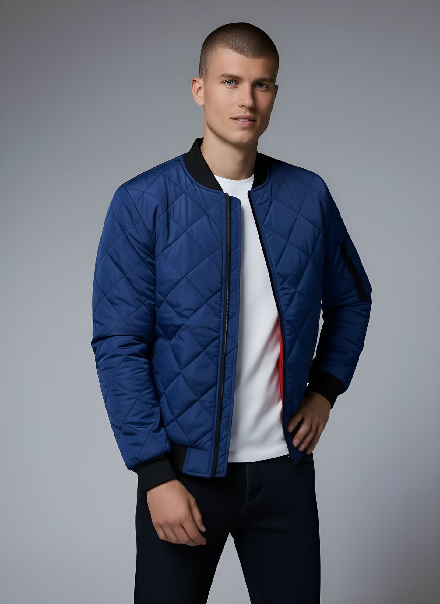 Men's Diamond Quilted bomber Jacket – Sutton James