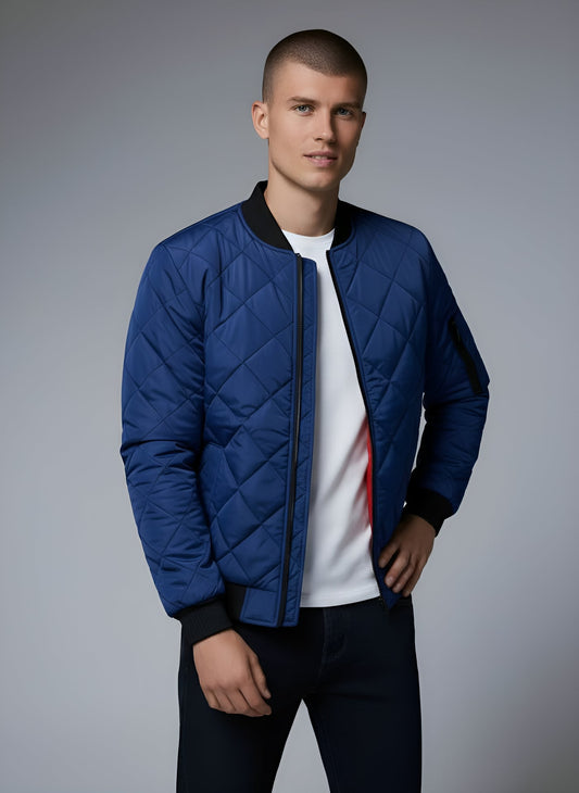 Men's Diamond Quilted bomber Jacket – Sutton James