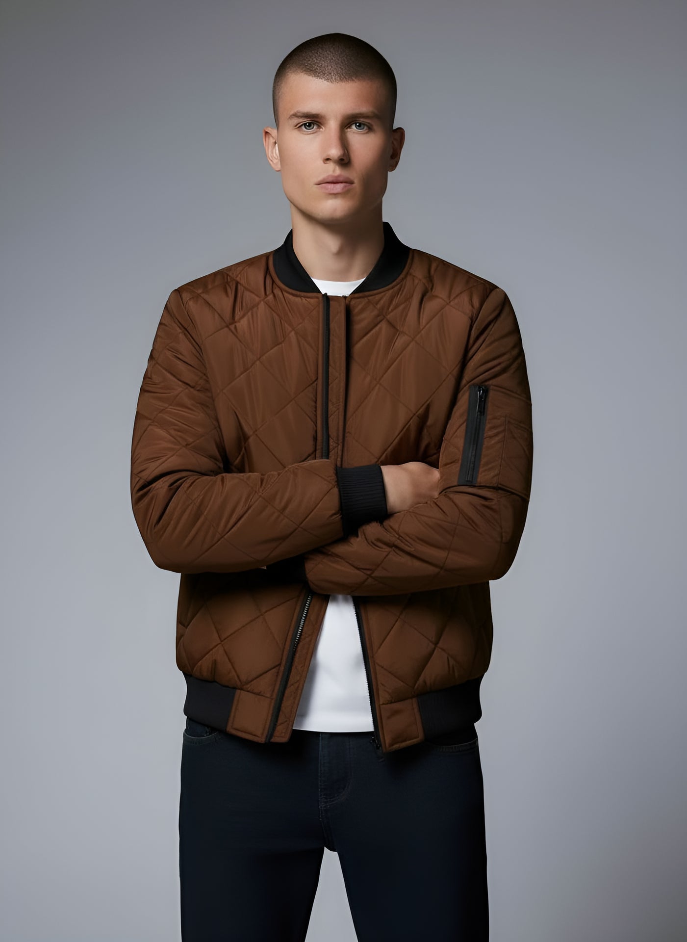 Men's Diamond Quilted bomber Jacket – Sutton James
