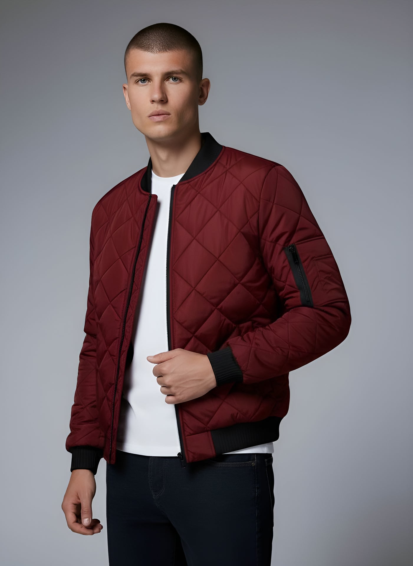 Men's Diamond Quilted bomber Jacket – Sutton James