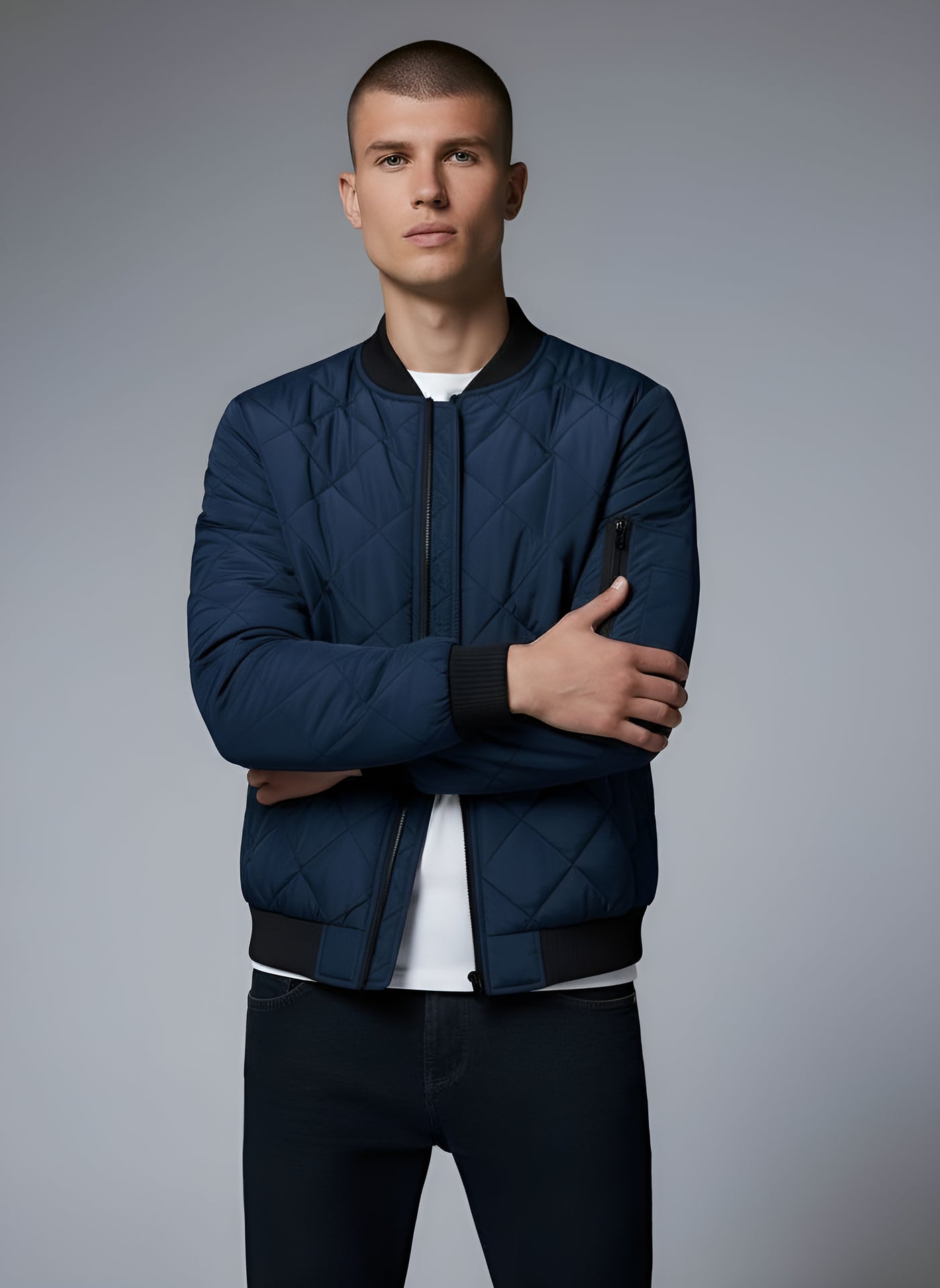 Men's Diamond Quilted bomber Jacket – Sutton James
