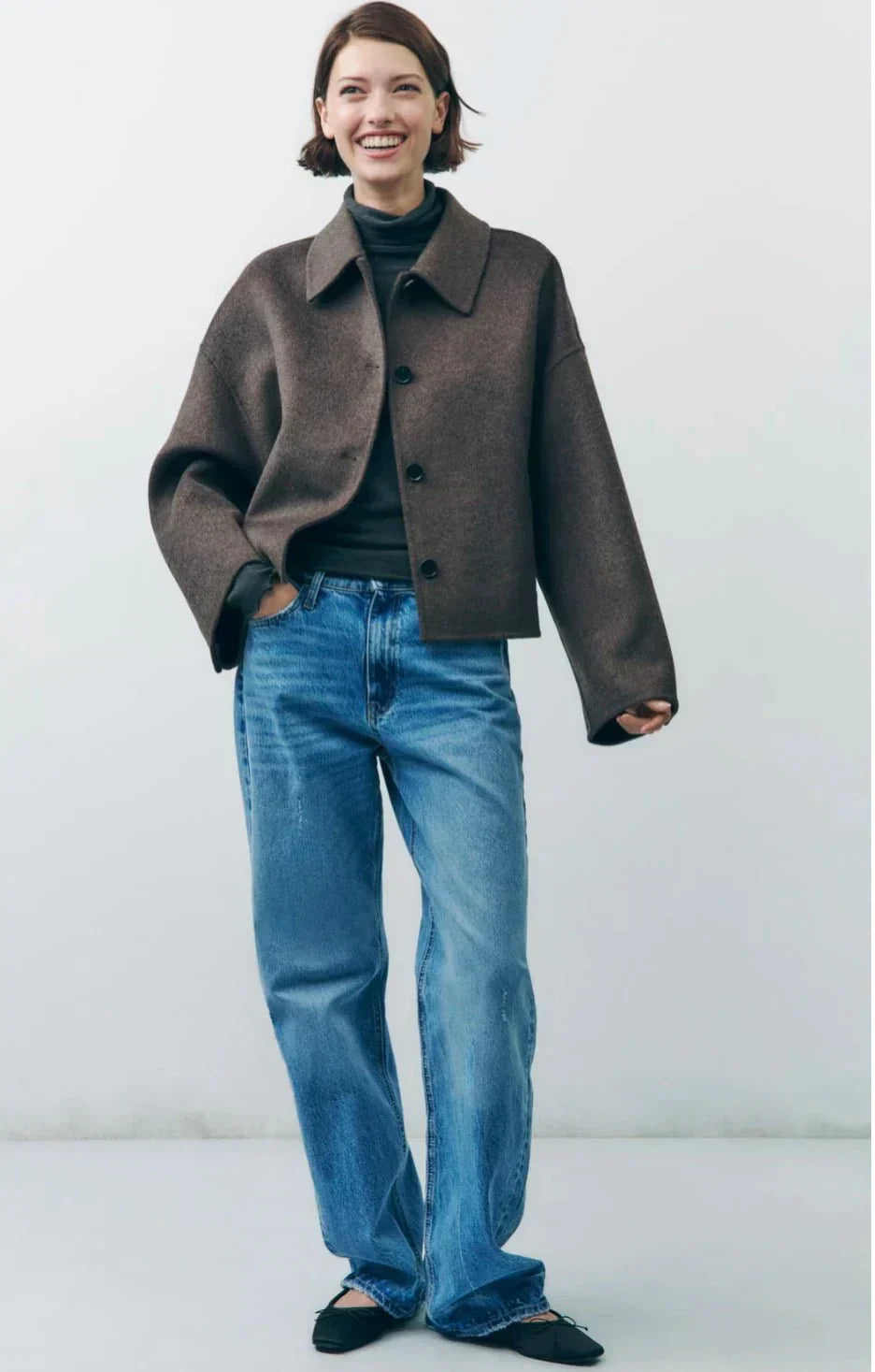 Women's Cropped Oversized Jacket – Sutton James Sutton James