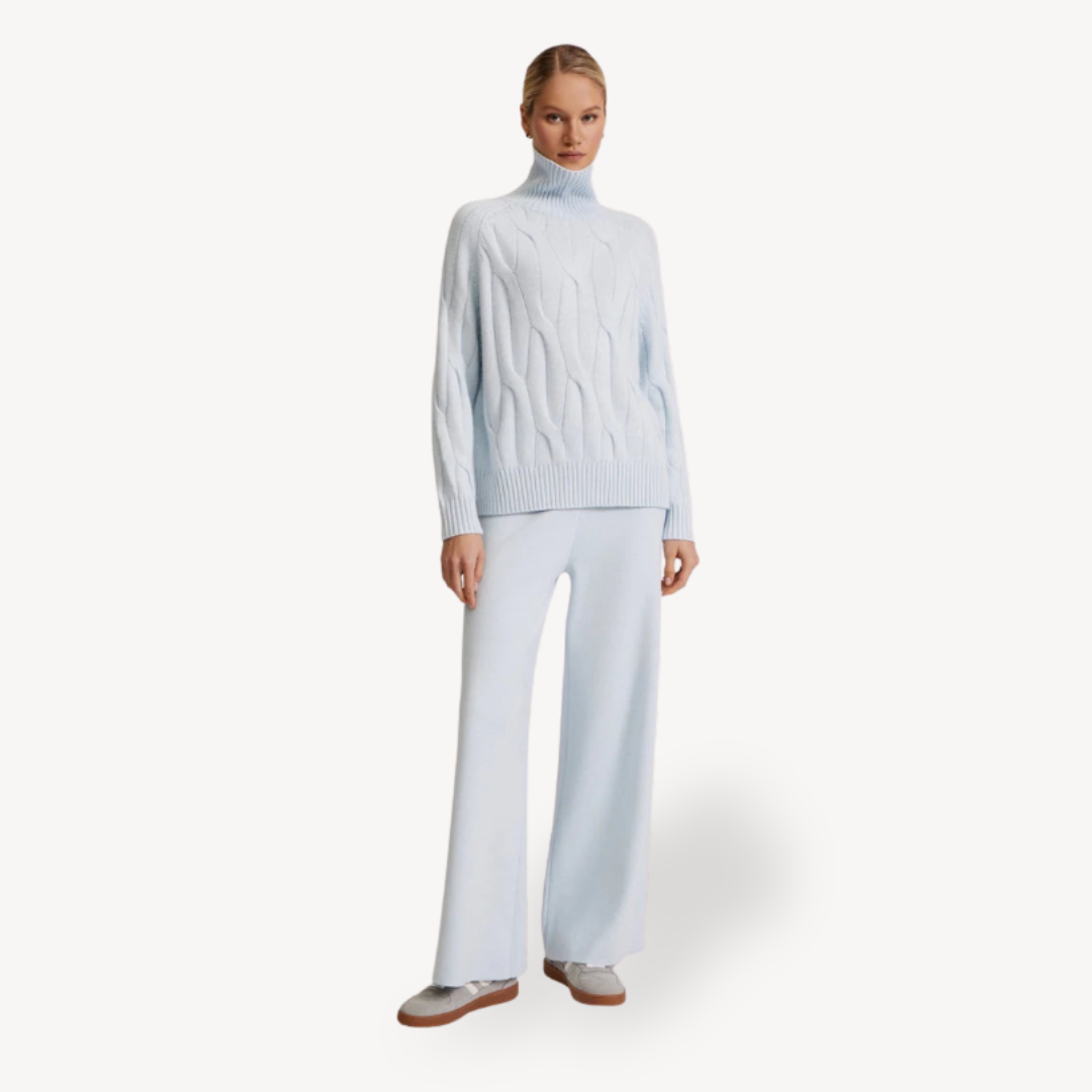 Cable Knit Sweater and Pants Set Sutton James